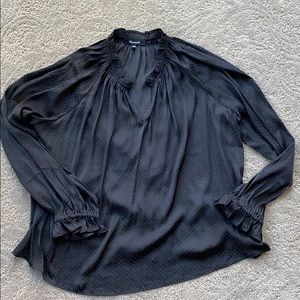 Madewell Black Peasant Blouse